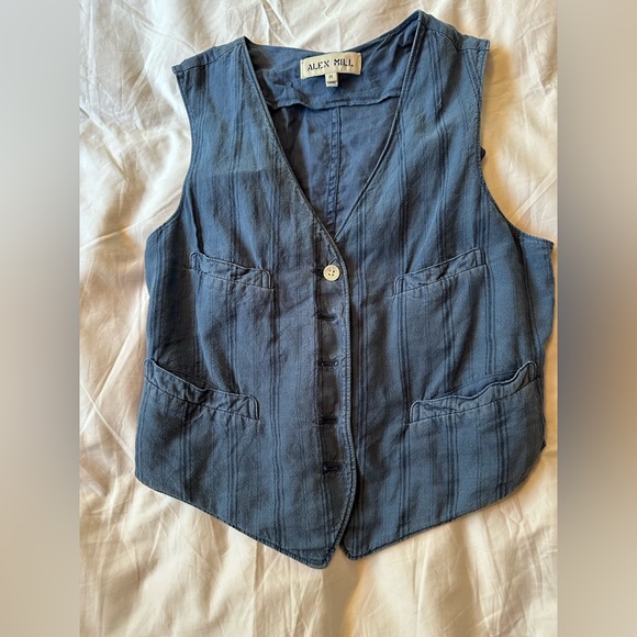 Chambray Tweed Sweater Vest